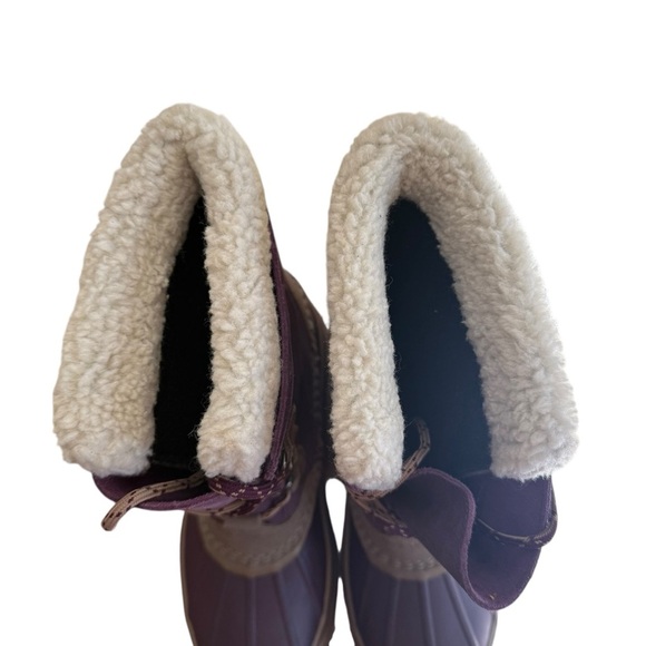 LL Bean Boots Women's 284882 Snow Winter Purple Duck Boots Water-proof Size 10 - Picture 4 of 15